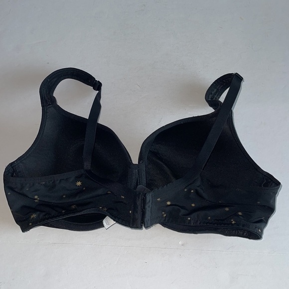 Cacique Black Gold Star Underwire Full Coverage Bra - Picture 2 of 4